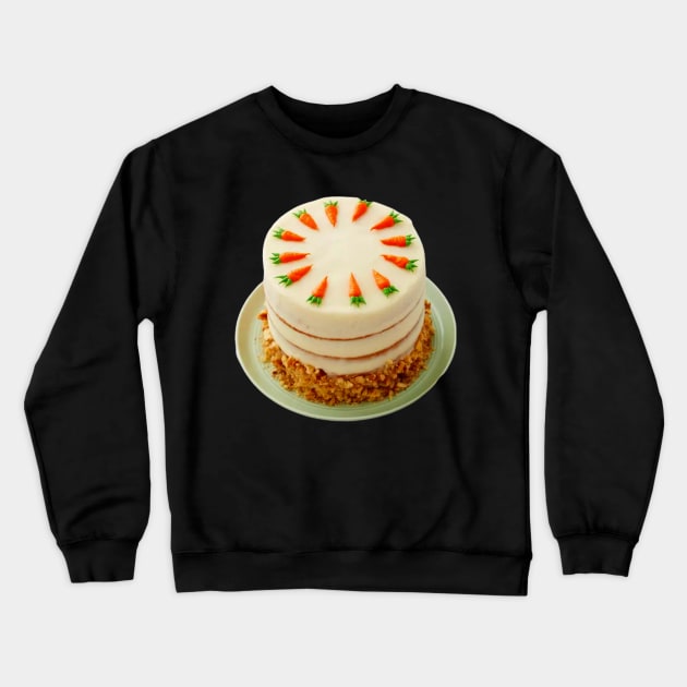 Sweet Delights - Delectable Carrot Cake Crewneck Sweatshirt by Pieartscreation